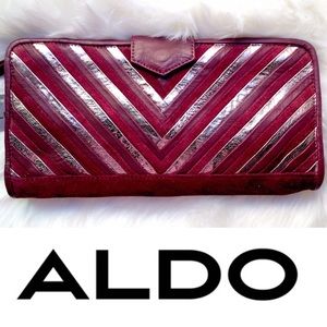 Aldo Leather Suede Clutch
